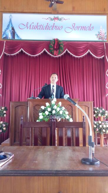 25th December, serving the word of God in Kamalanagar Town Church